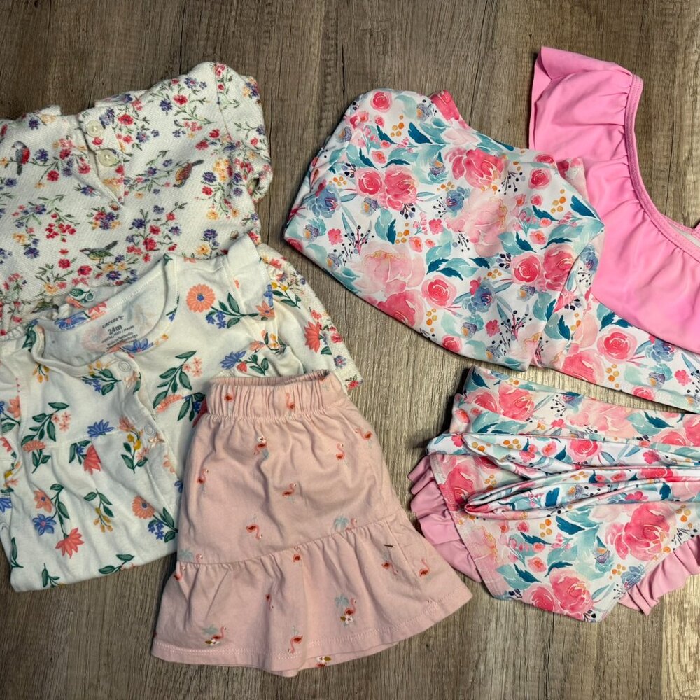 "Spring May Flowers" Baby Girl Bundle (7 Items) | Size 24 Months